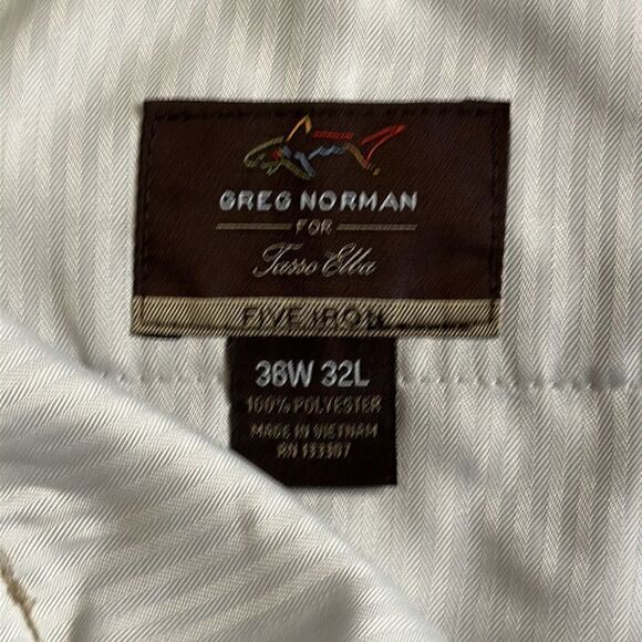 Greg Norman Five Iron Mens Size 36 x 32 Tan Formal Trousers - Picture 4 of 7